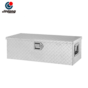 JINLONG Heavy Duty Aluminum Truck Bed Tool Box, Diamond Plate Tool Box with Side Handle And Lock Keys, Storage Tool Box Chest Box Organizer for Pickup, Truck Bed, RV, Trailer, 30