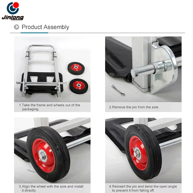 Two-wheel Heavy-duty Aluminum Lifting Multi-functional Foldable Trolley