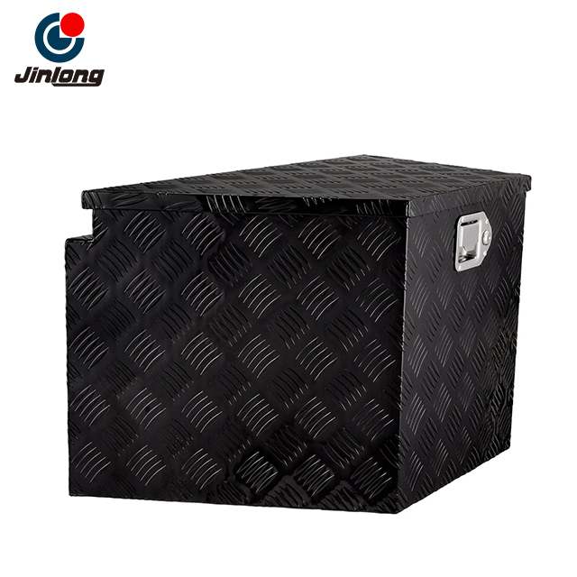 JINLONG Trailer Tongue Box, Aluminum Alloy Tongue Box Tool Chest, Heavy Duty Trailer Box Storage with Lock And Keys, Utility Trailer Tongue Box for Pickup Truck, RV, Trailer, 29