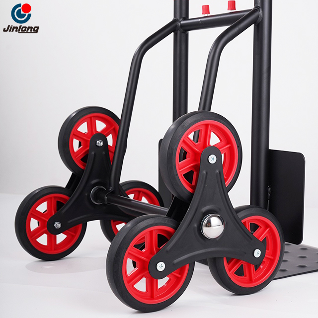 Heavy Duty Steel Ladder Trolley - 150 Kilograms - Foldable 6 Wheel Mobile Vehicle, Suitable for Household And Warehouse Transportation