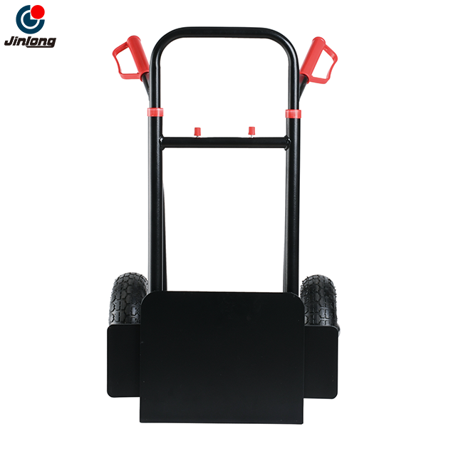 Heavy Duty Steel Foldable Platform Hand Truck with 10” Big Pneumatic Wheels