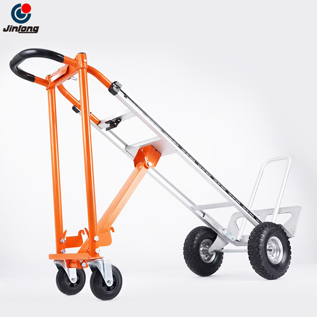 3 in 1 Convertible Folding Hand Truck - 770LBS Heavy Duty All Terrain Foldable Metal Trolley for Moving, Travel & Office