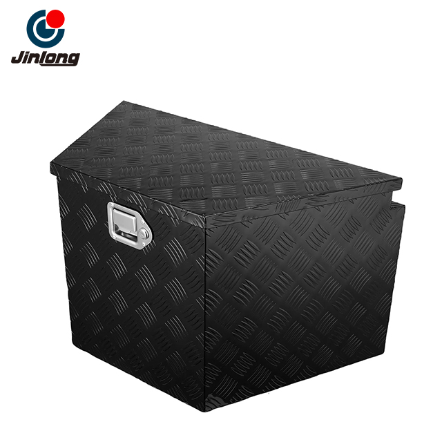 JINLONG Trailer Tongue Box, Aluminum Alloy Tongue Box Tool Chest, Heavy Duty Trailer Box Storage with Lock And Keys, Utility Trailer Tongue Box for Pickup Truck, RV, Trailer, 29
