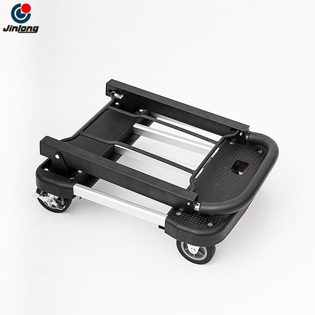 4 Wheel Folding Hand Truck - Heavy-Duty Foldable Utility Trolley for Multi-Scene Use