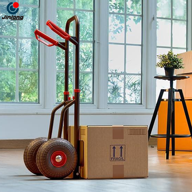 Heavy Duty Steel Foldable Platform Hand Truck with 10” Big Pneumatic Wheels