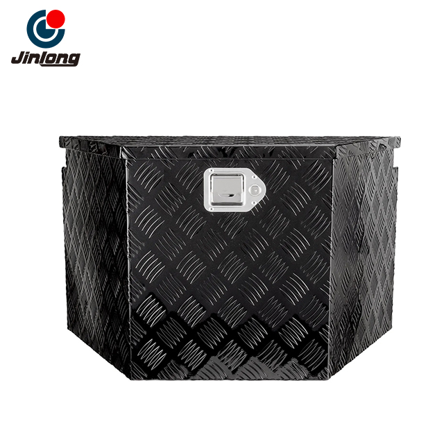 JINLONG Trailer Tongue Box, Aluminum Alloy Tongue Box Tool Chest, Heavy Duty Trailer Box Storage with Lock And Keys, Utility Trailer Tongue Box for Pickup Truck, RV, Trailer, 29