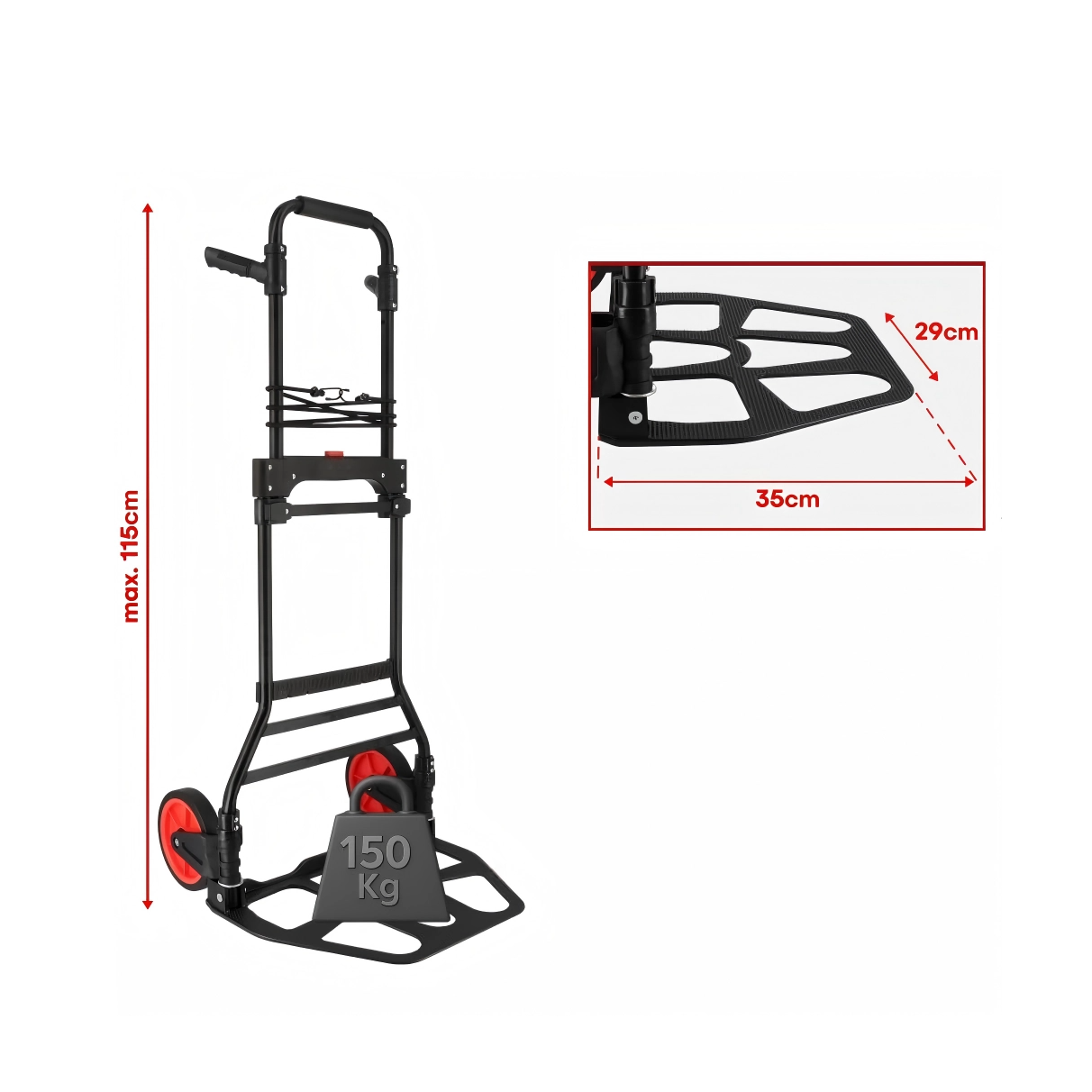 JL-Z120EW-H Steel Folding Trolley